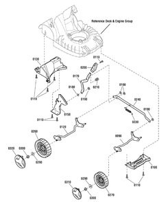 Wheels And Axles Group - Push (884256) Diagram and Parts List for 884256-CP450 2011 Briggs and Stratton Lawn Mower